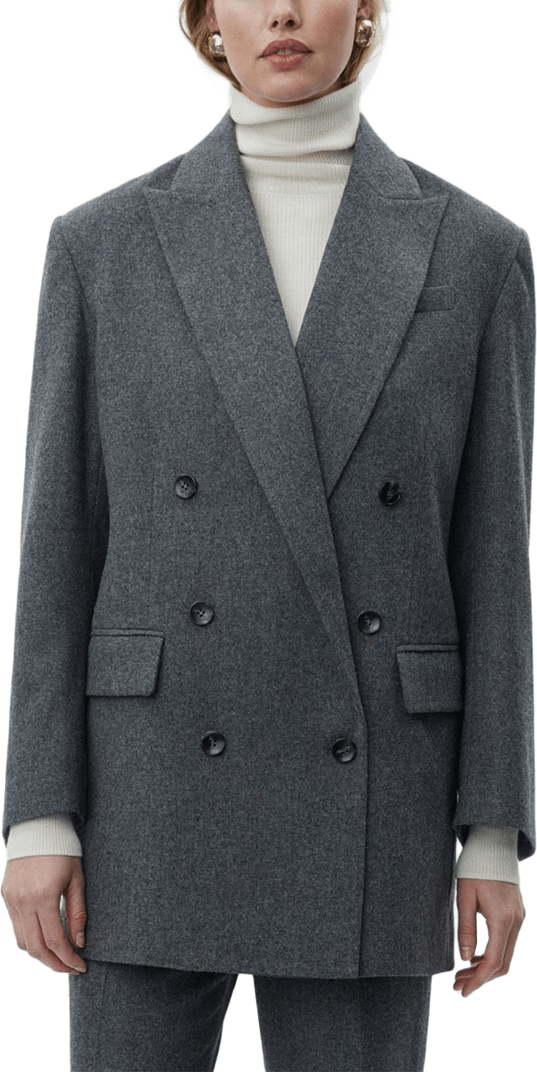 Amir Blazer - Melange Wool, från DAY Birger et Mikkelsen, i färgen Medium Grey Melange.