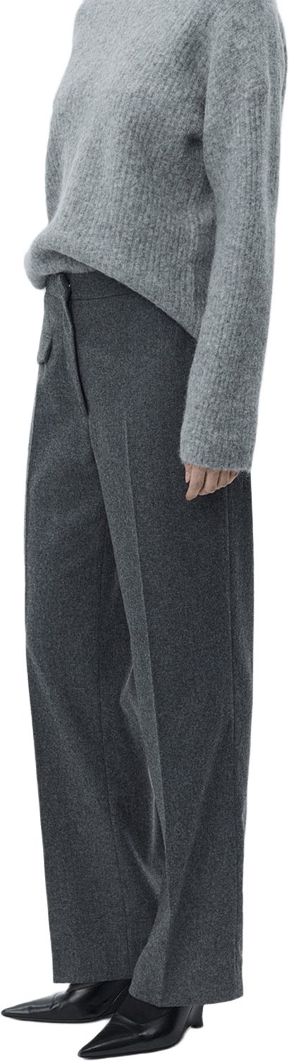 Thalia Pants - Melange Wool, från DAY Birger et Mikkelsen, i färgen Medium Grey Melange.