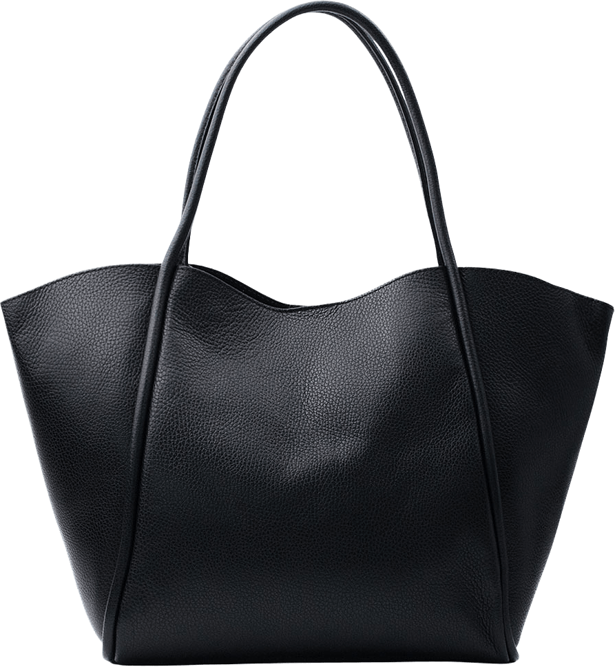 Toteväska i suede Florence XL, från LaTalia, i färgen Svart.