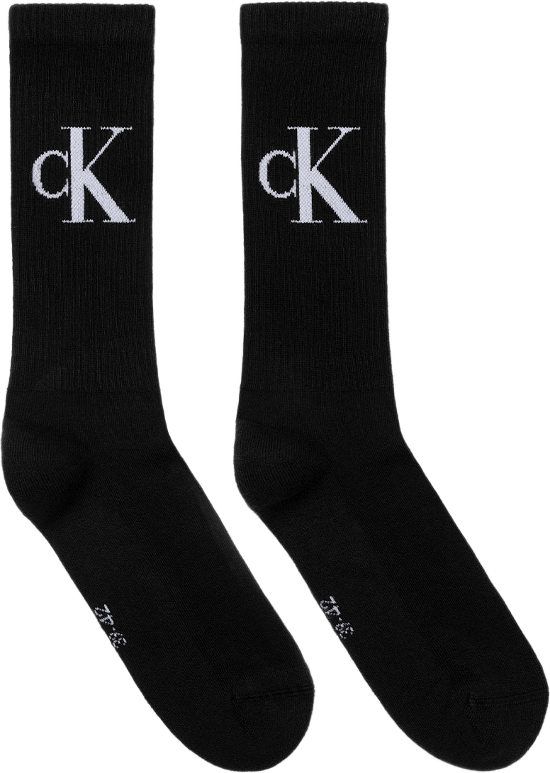 CKJ MEN SOCK 2P MONOGRAM, från Calvin Klein, i färgen Black.