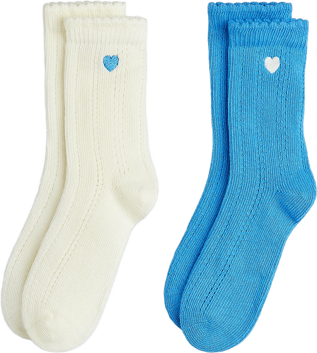 Pointelle 2-Pack Strumpor, från Mini Rodini, i färgen Multi.