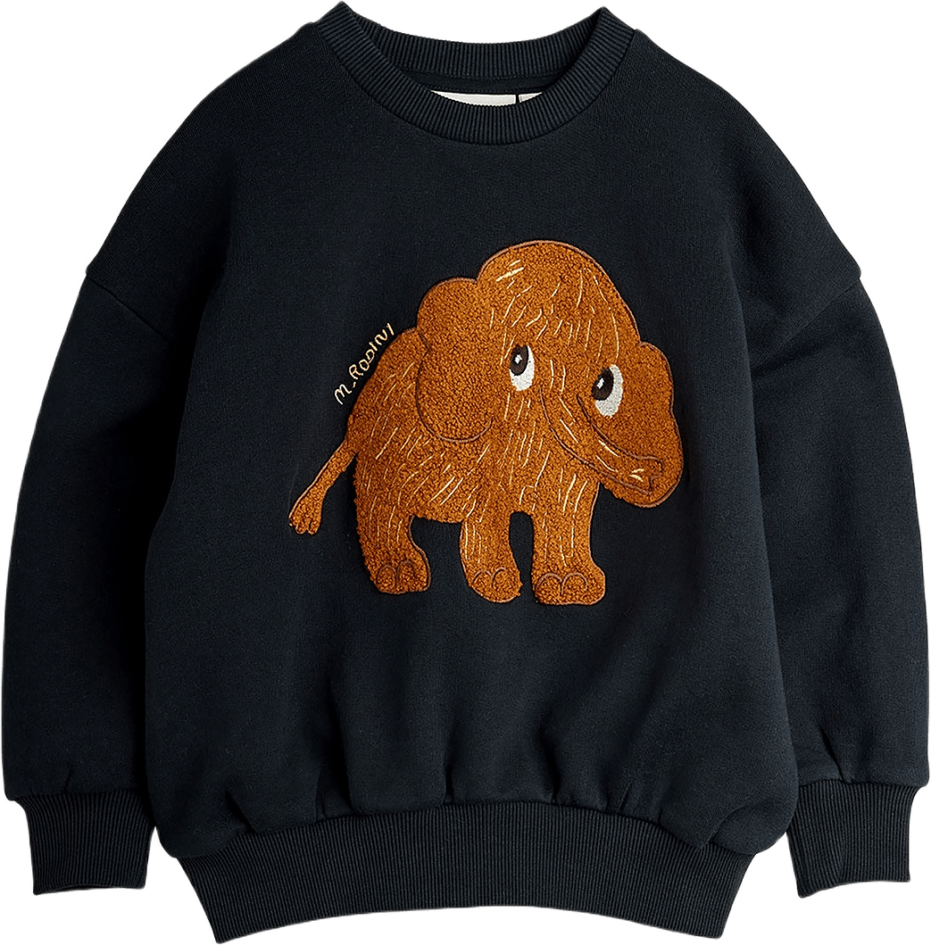Mammoth Chenille Sweatshirt, från Mini Rodini, i färgen Black.