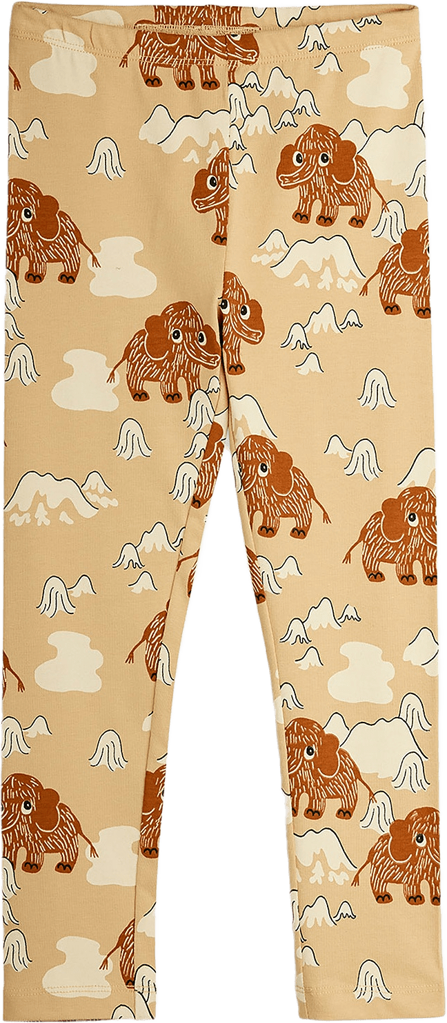 Mammoth Leggings, från Mini Rodini, i färgen Beige.