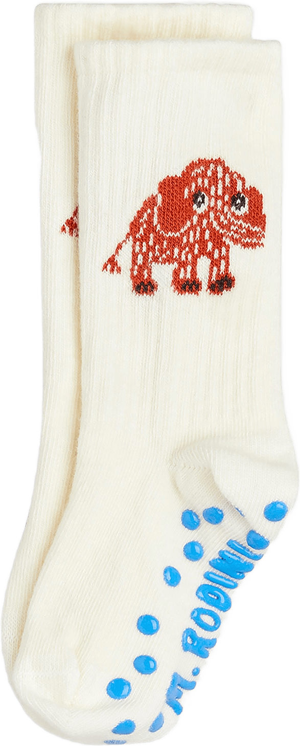 Mammoth Anti-Halk Strumpor, från Mini Rodini, i färgen White.