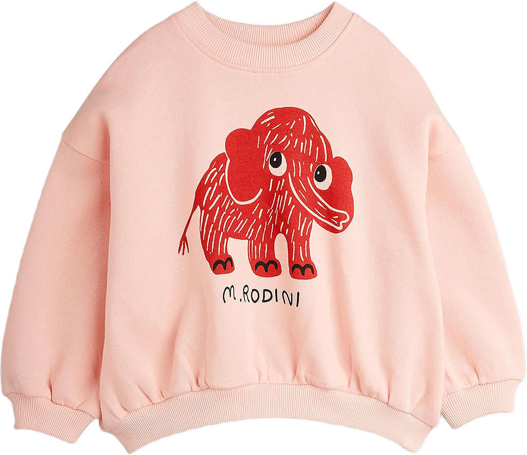 Mammoth Sweatshirt, från Mini Rodini, i färgen Pink.