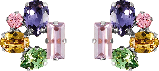 Noelle Stud Earrings, från Caroline Svedbom, i färgen Rhodium.