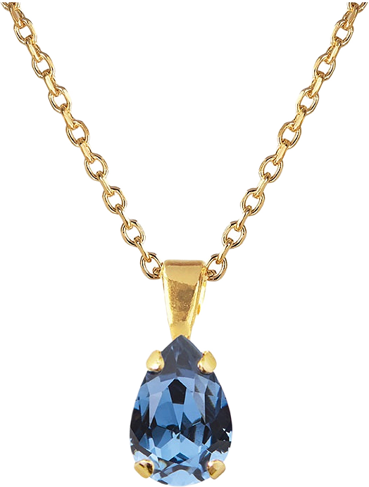 Petite Drop Necklace, från Caroline Svedbom, i färgen Gold.