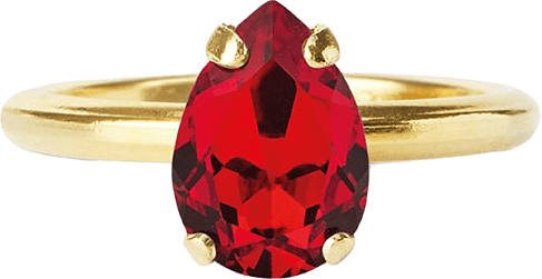 Petite Drop Ring, från Caroline Svedbom, i färgen Gold.