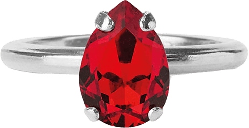 Petite Drop Ring, från Caroline Svedbom, i färgen Rhodium.