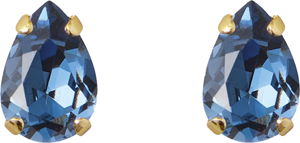 Petite Drop Stud Earrings, från Caroline Svedbom, i färgen Gold.