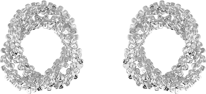 Gemma Knot Earrings, från Caroline Svedbom, i färgen Rhodium.