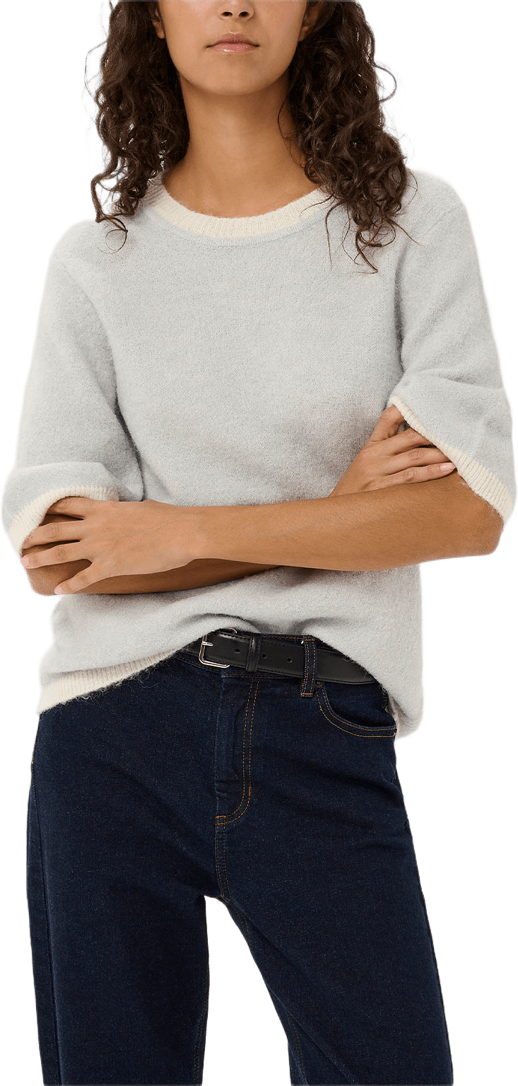 HarrietIW SS Pullover, från Inwear, i färgen Pearlblue/ Whisper White.