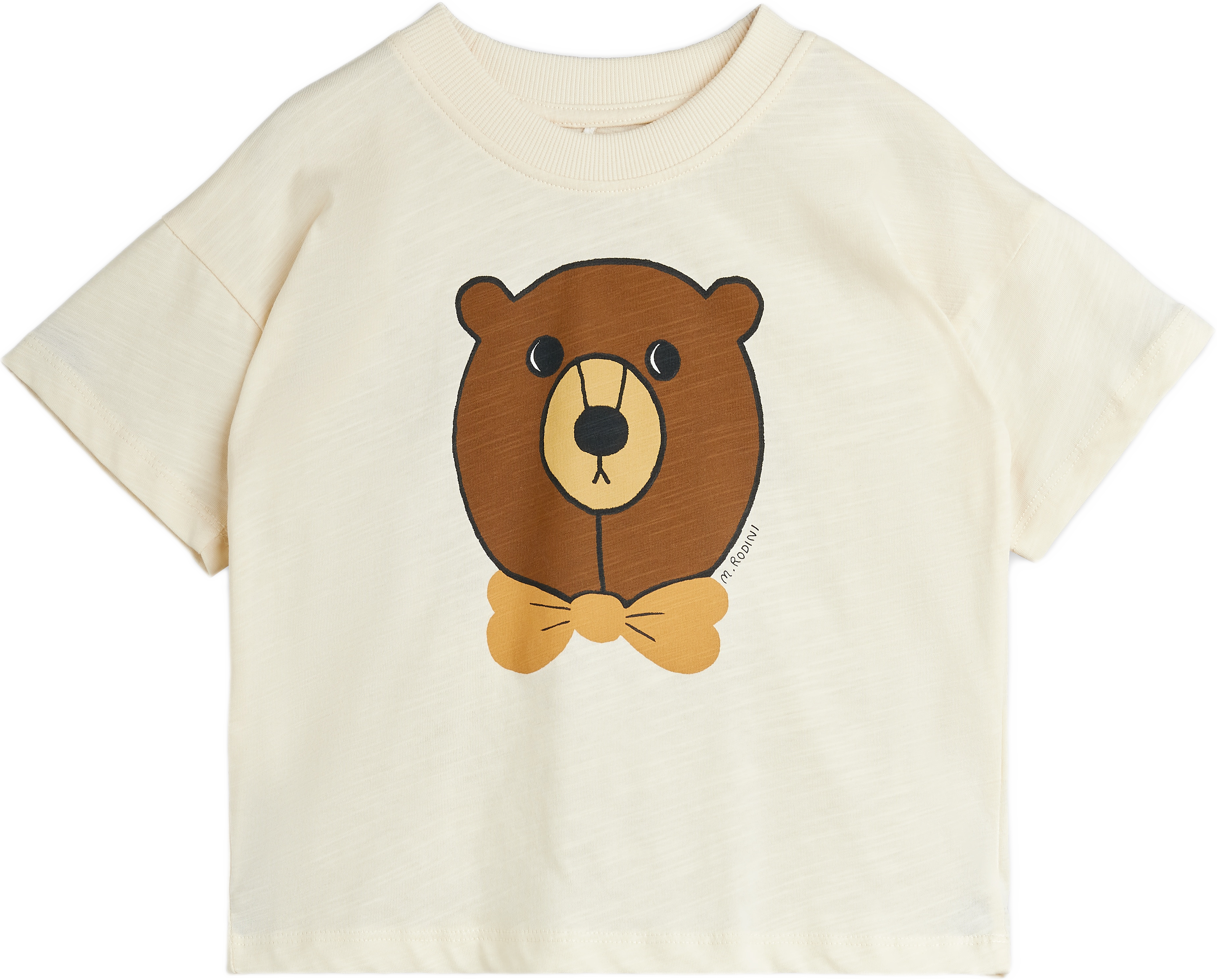 Bear T-Shirt, från Mini Rodini, i färgen Offwhite.