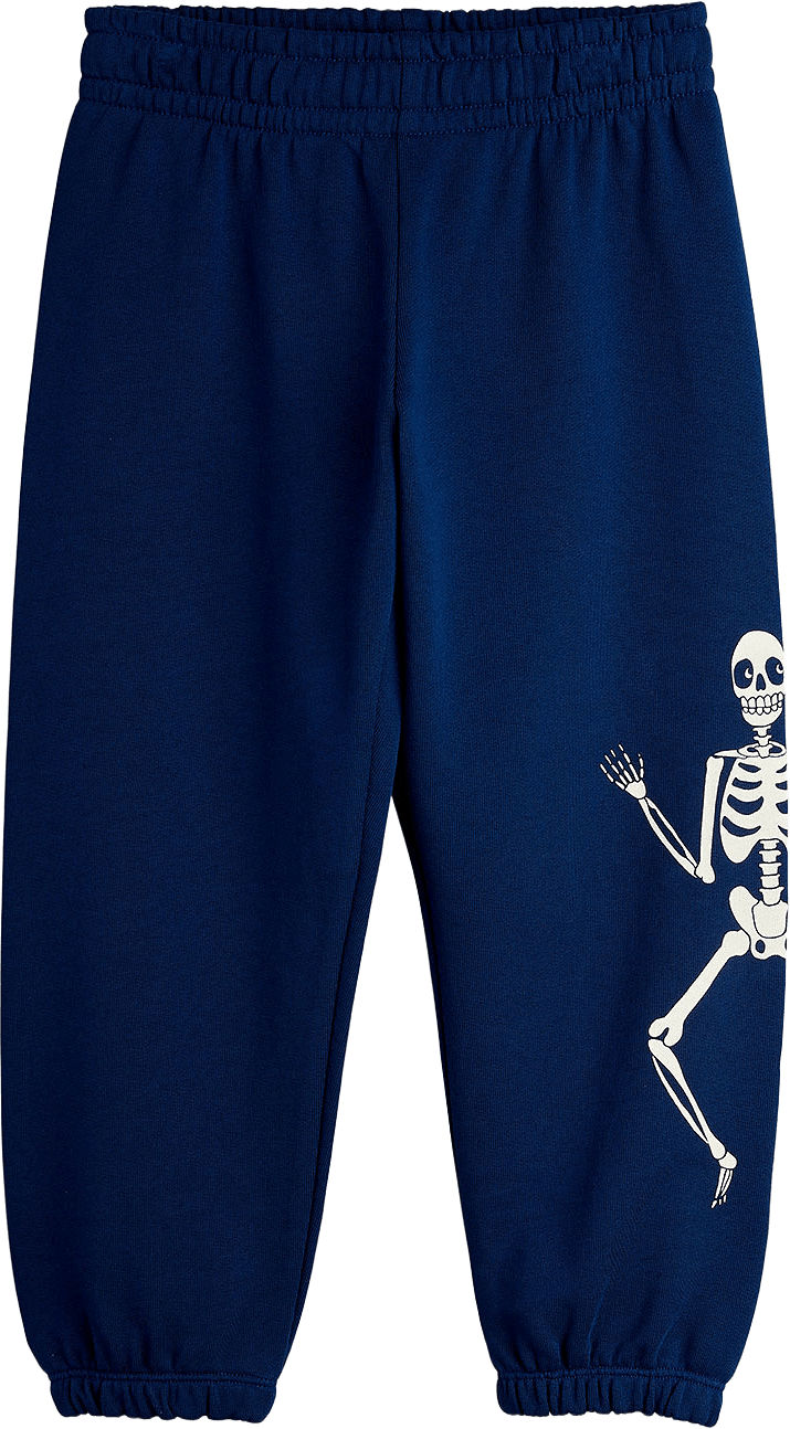 Skeleton sp sweatpants, från Mini Rodini, i färgen Blue.