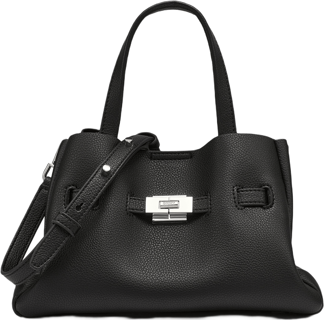 Bryar Sm Satchel, från DKNY, i färgen Black/Silver.