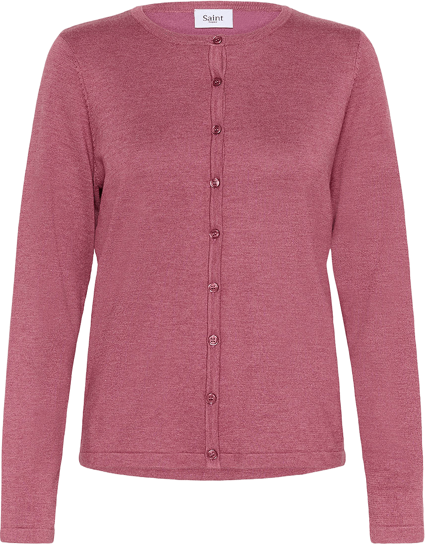 MilaSZ Cardigan, från Saint Tropez, i färgen Red Violet Melange.