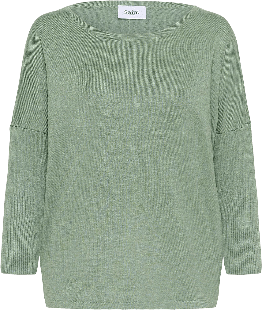 MilaSZ Pullover, från Saint Tropez, i färgen Green Bay Melange.