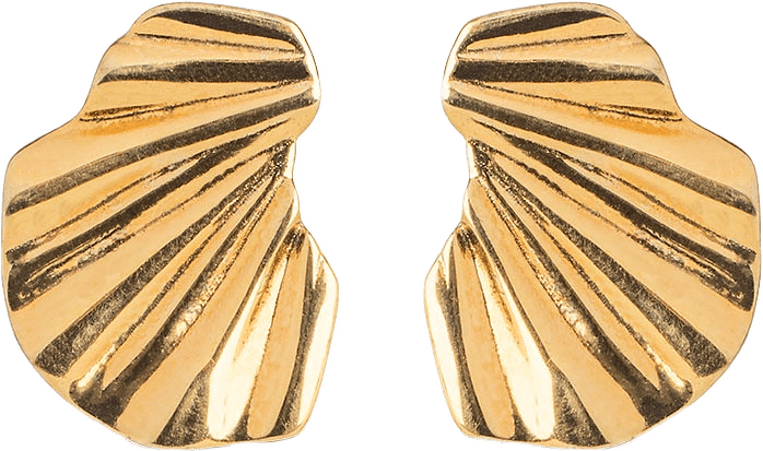 Earring, Wave, från ENAMEL Copenhagen, i färgen Gold.