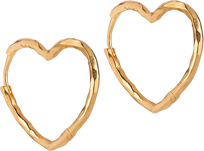 Hoops, Organic Heart Medium, från ENAMEL Copenhagen, i färgen Gold.
