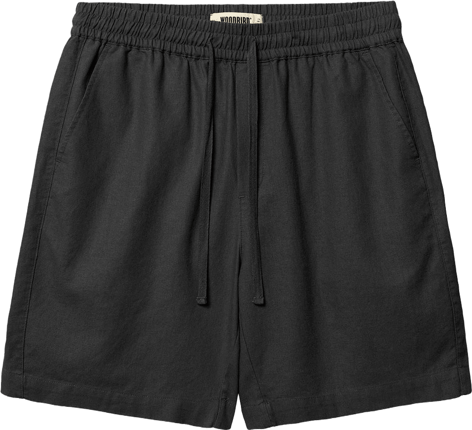 Bommy Linen Shorts, från Woodbird, i färgen Black.
