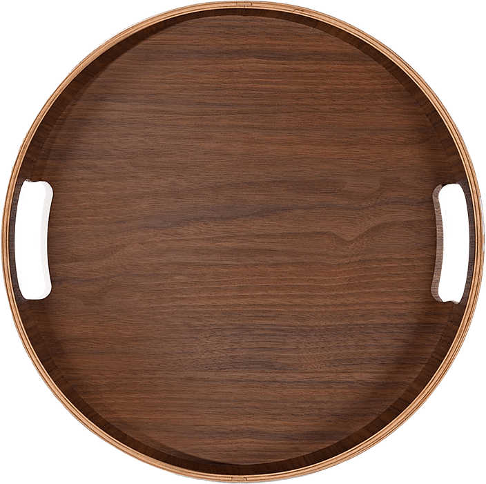 Hanna bricka stor, från Sagaform, i färgen Mörkbrun.