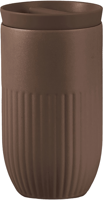 Tova termosmugg, från Sagaform, i färgen Brun Pantone 7596c.