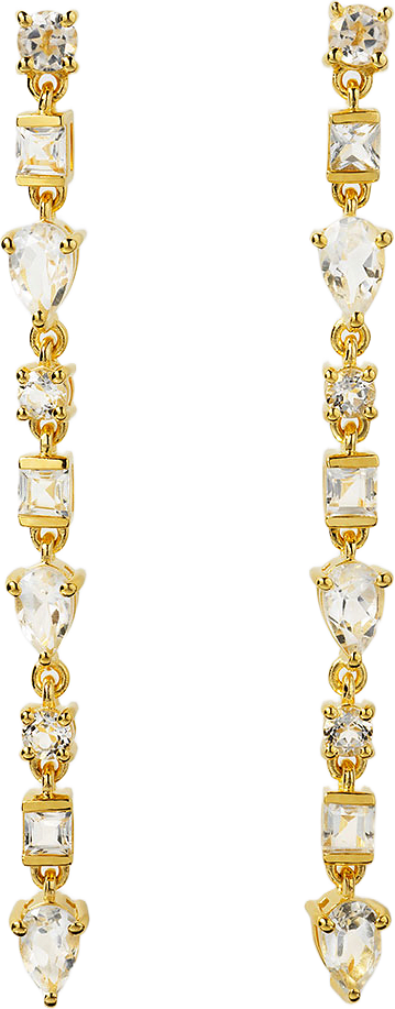 Pam Long Earrings Gold, från Syster P, i färgen Gold.