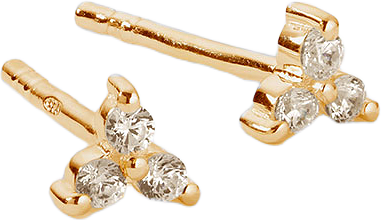 Celestia Triple Stone Studs Gold, från Syster P, i färgen Gold.