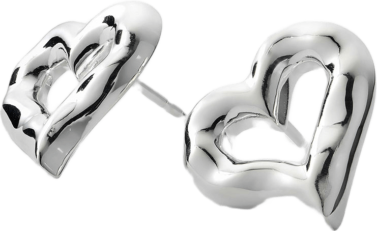 Puff Heart Earrings Silver, från Syster P, i färgen Silver.