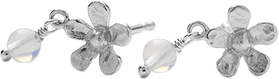 Moonstone Poppy Earsticks