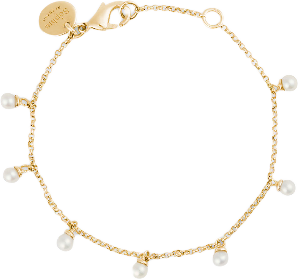 Multi Pearl Bracelet, från Sophie by Sophie, i färgen Gold.