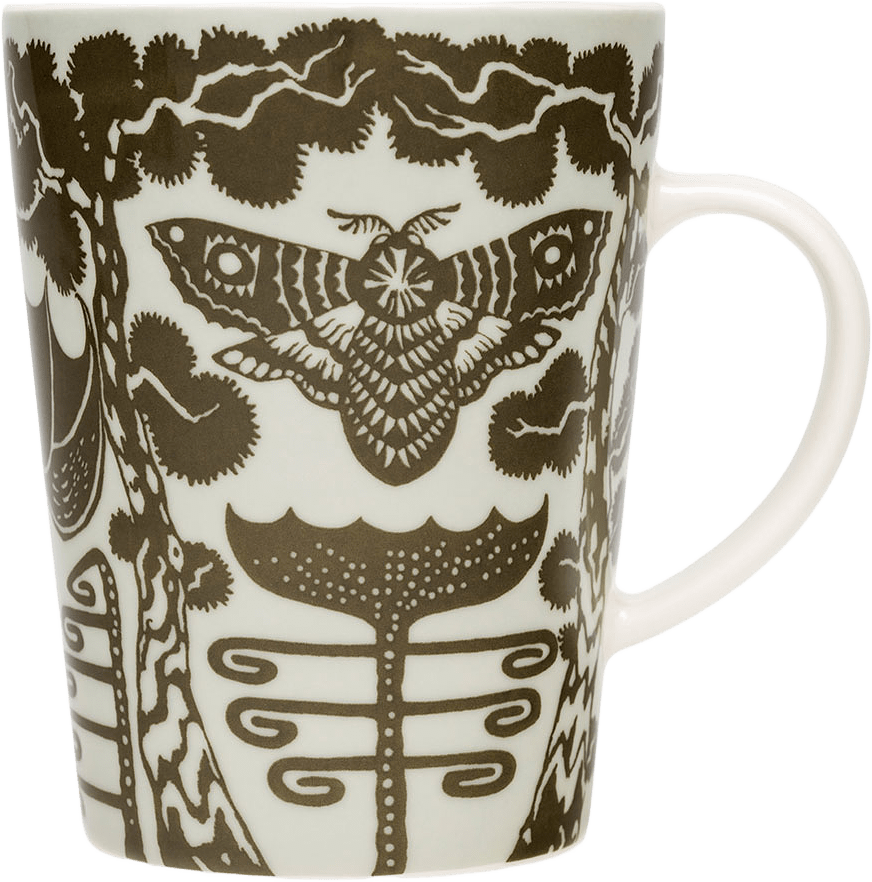 Taika Mugg 0,4L Yö Sepia, Presentförpackning, från Iittala, i färgen Svart/Vit.