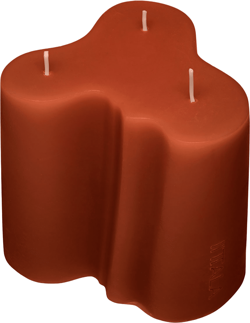 Aalto Blockljus 11 cm Eld, från Iittala, i färgen Terracotta.