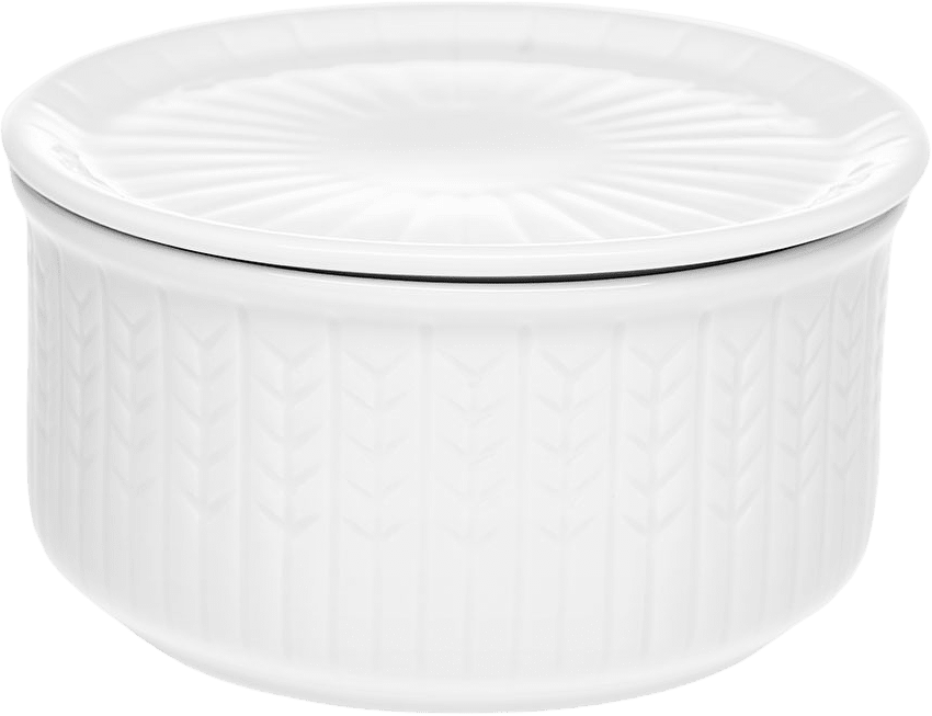 Swedish grace Burk S 0,3 L Låg Snö, från Rörstrand, i färgen Vit.