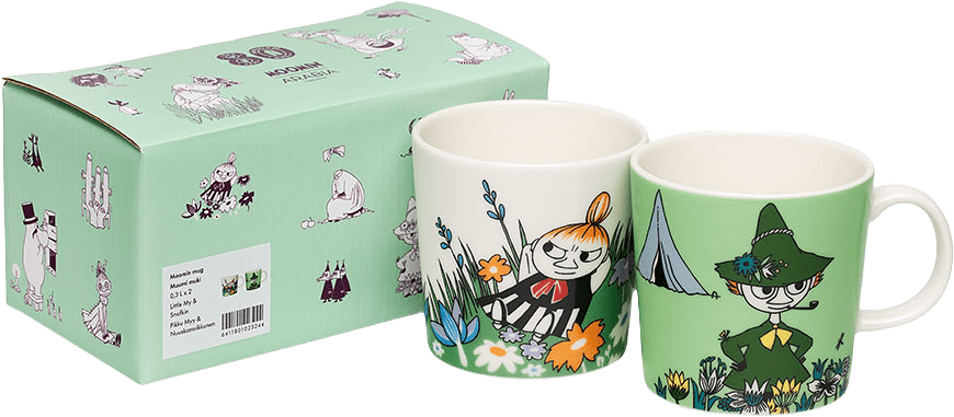 Mumin Mugg 0,3L Muminmamma & muminpappa 2-pack, från Arabia, i färgen Lillamy&snusm.