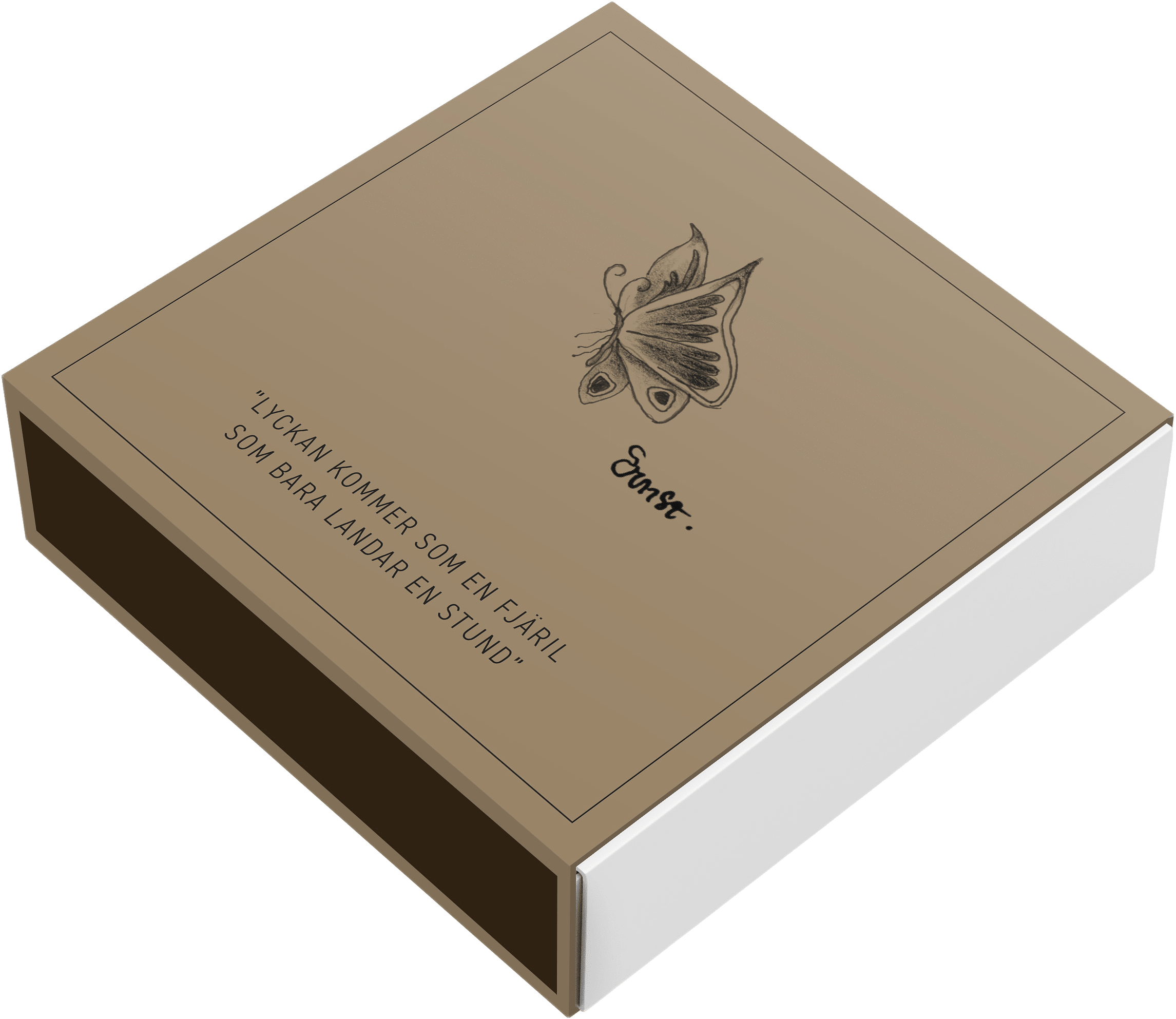 Tändsticksask, från ERNST, i färgen Mullvad.