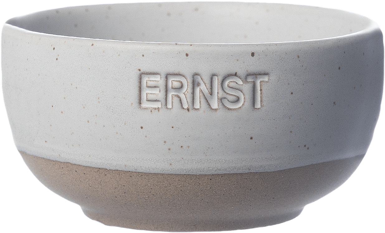 Skål stengods, från ERNST, i färgen Vit/Natur.