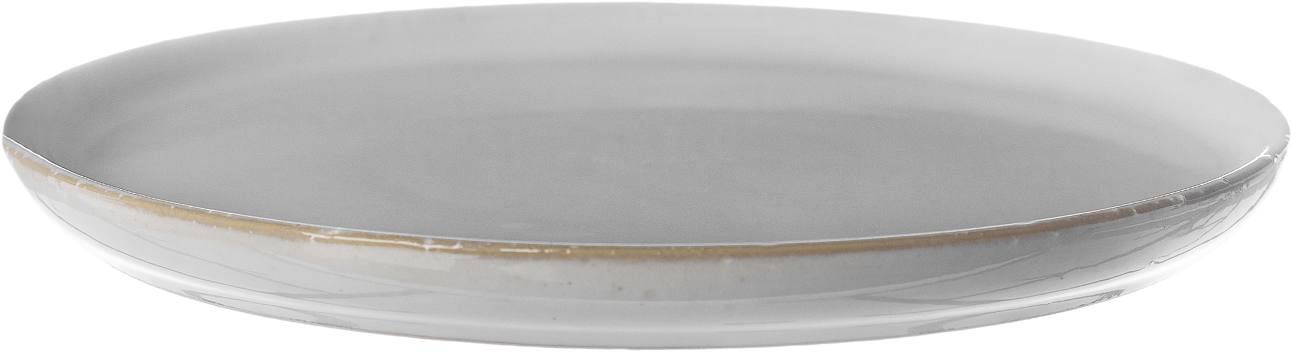 Assiett stengods, från ERNST, i färgen Naturvit.