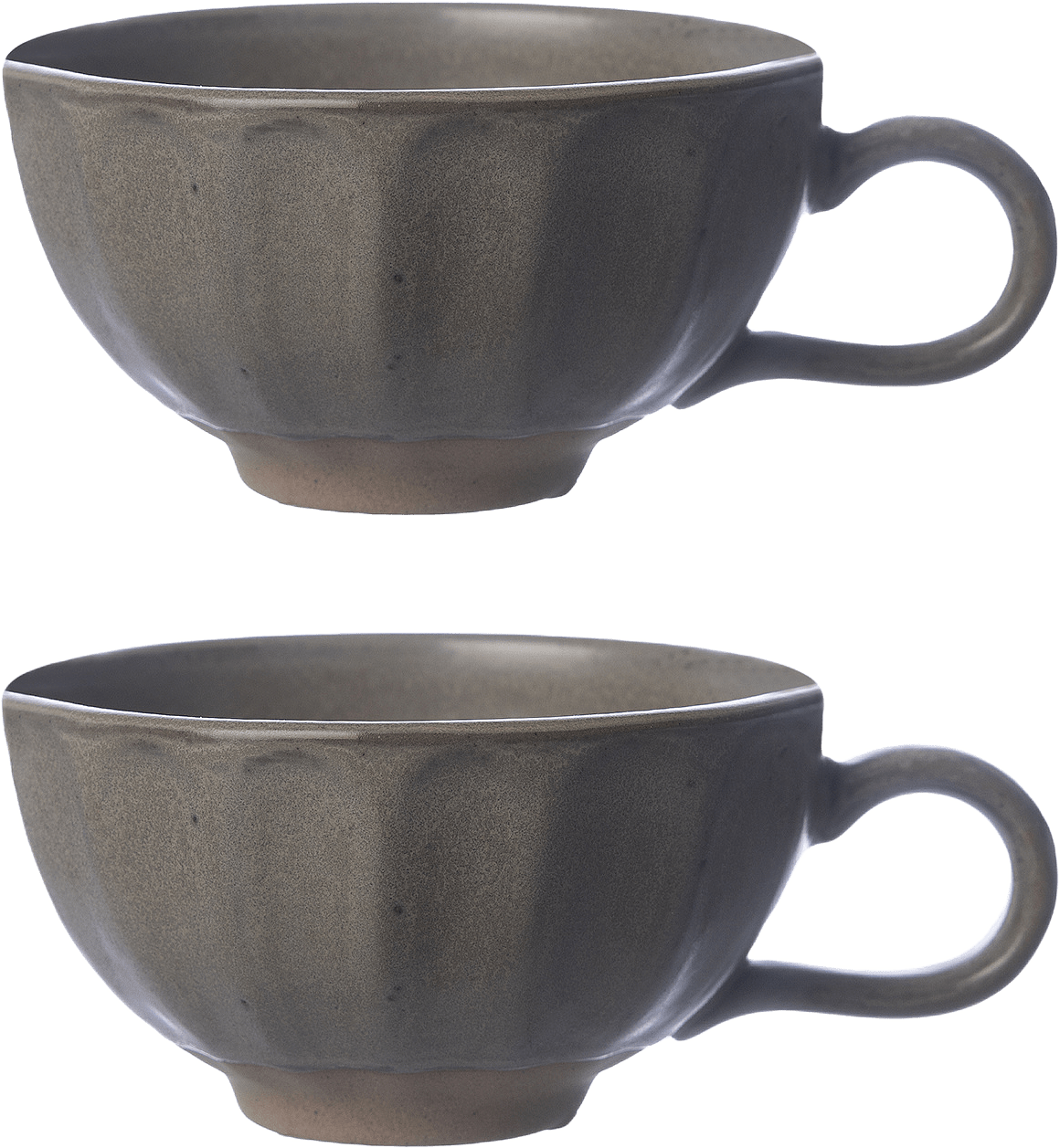 Kopp stengods 2-pack, från ERNST, i färgen Grå.
