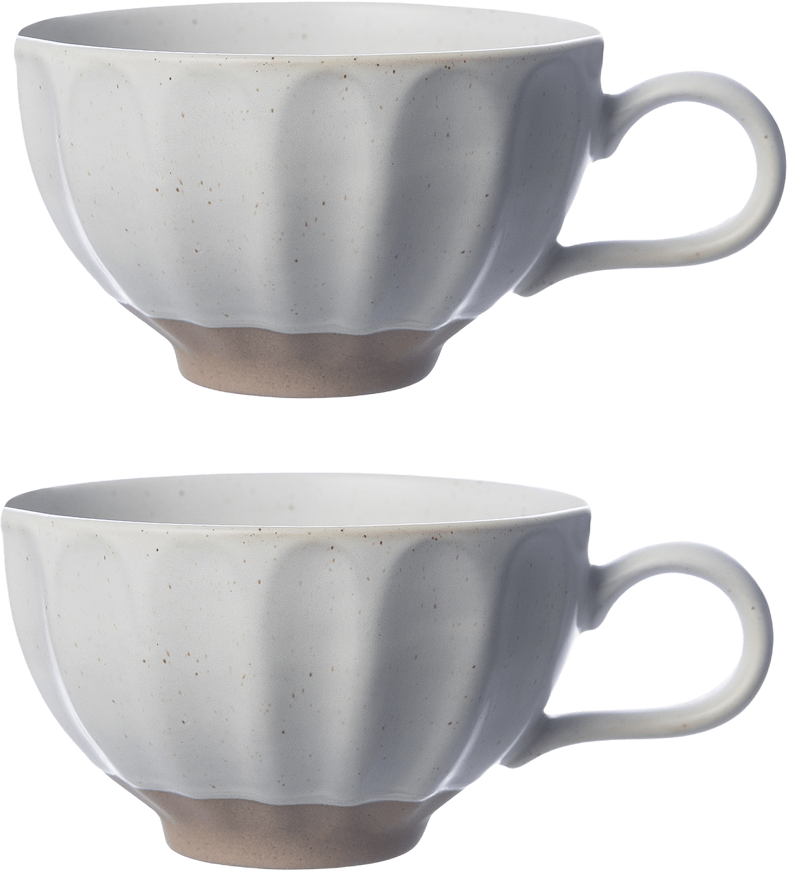 Tekopp stengods 2-pack, från ERNST, i färgen Vit.