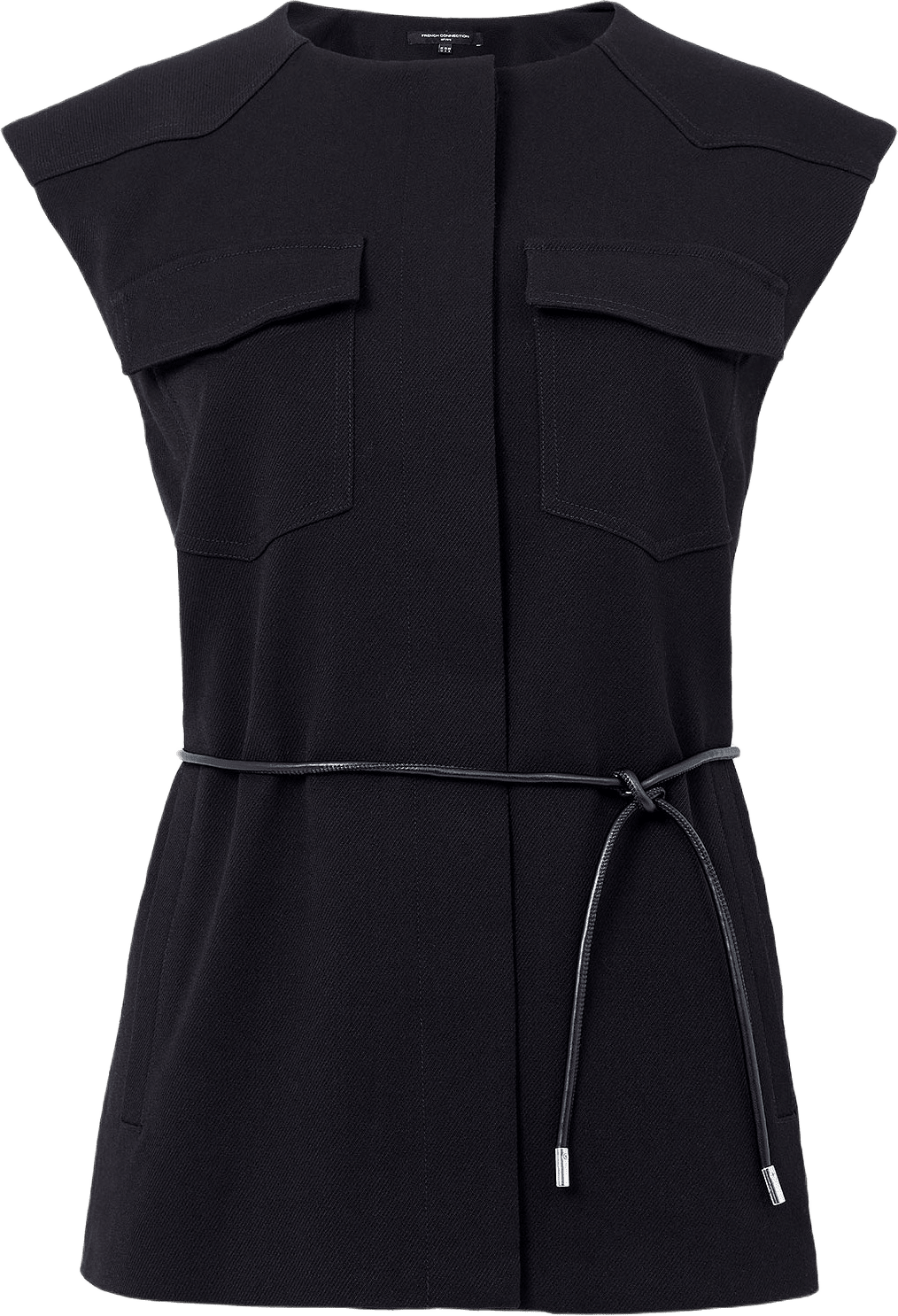 Clover Tie Waistcoat, från French Connection, i färgen Black.