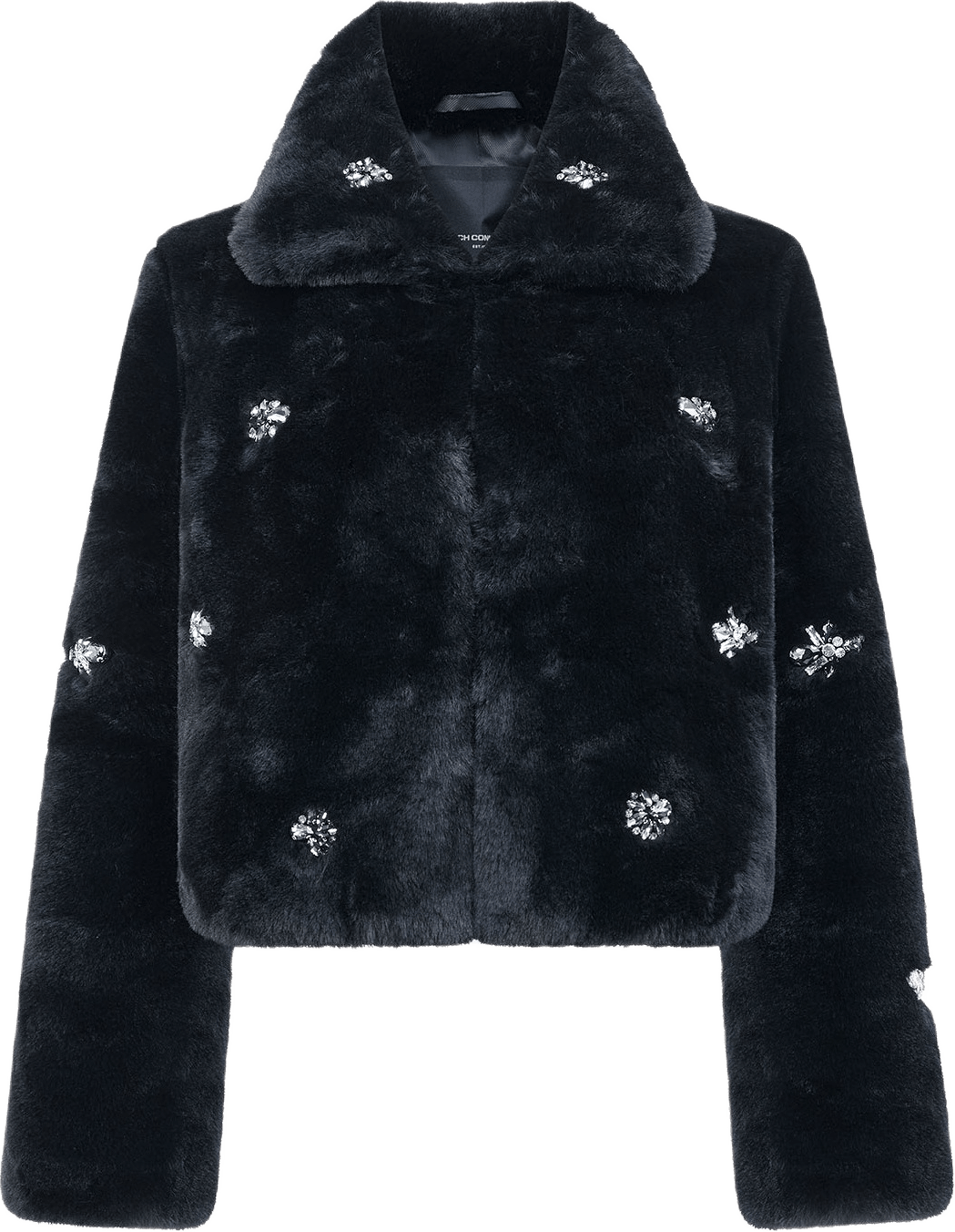 Theresa Faux Fur Short Coat, från French Connection, i färgen Blackout.