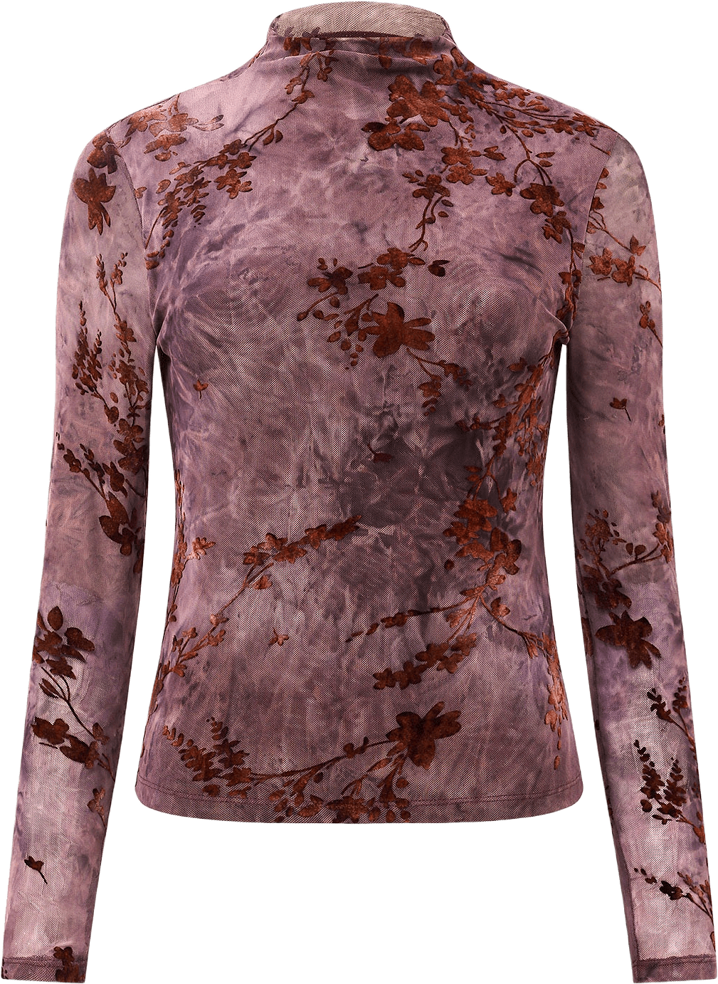Kenny Mesh Velvet Burnout Top