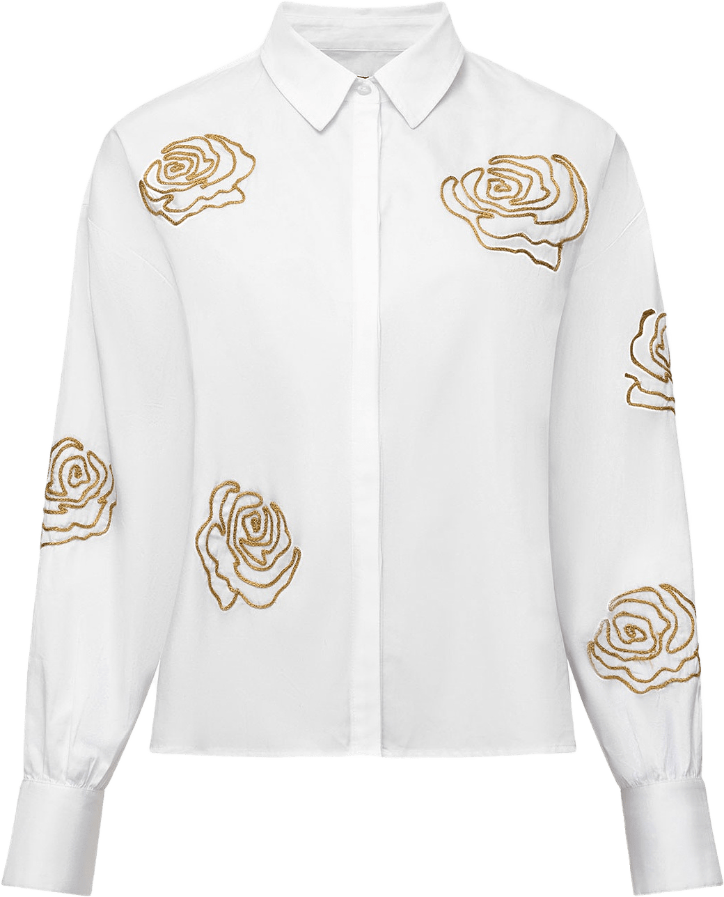 Alexis Cotton Shir, från French Connection, i färgen Linen White Gold.