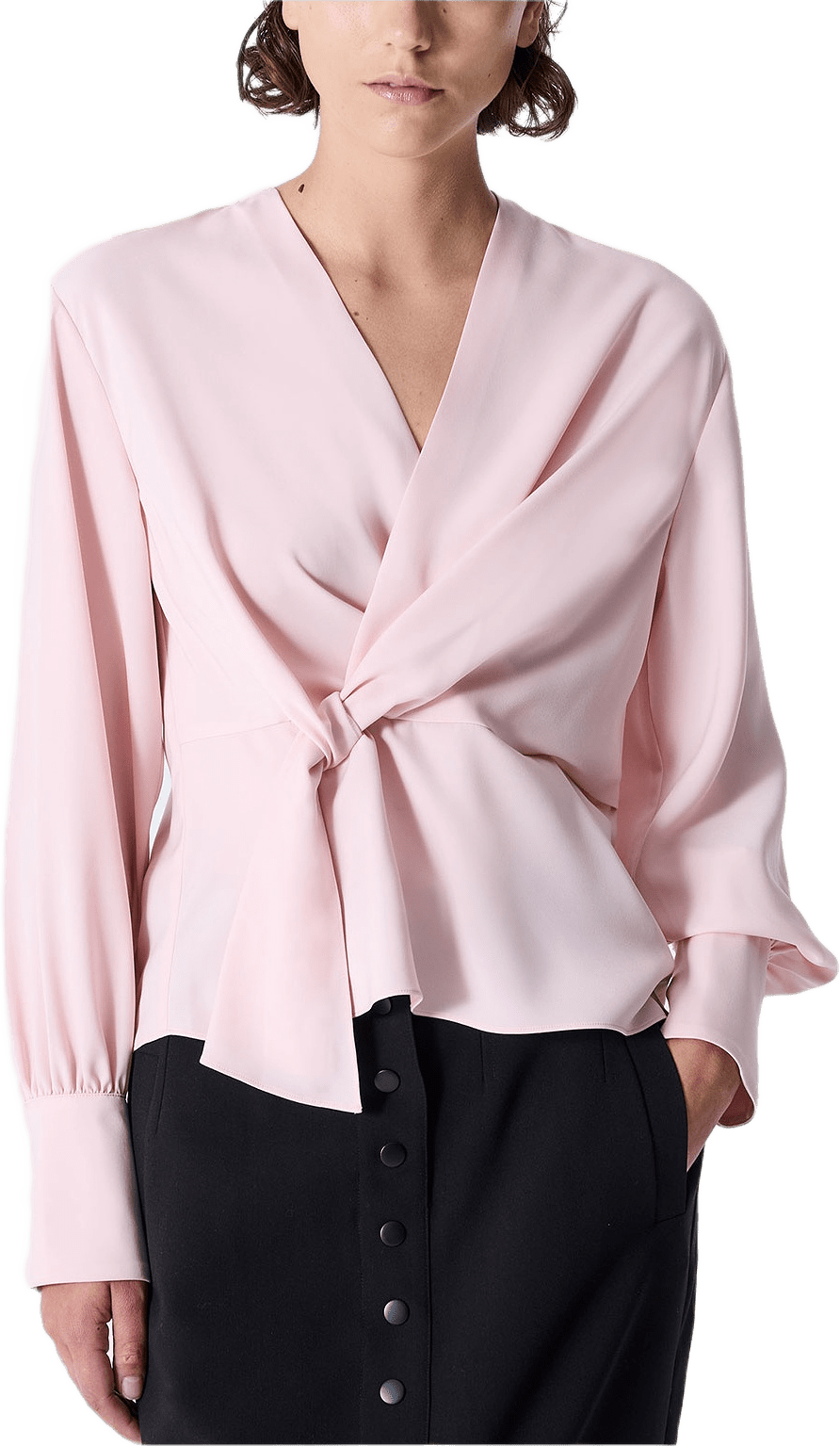 Laurel Crepe Peplum Top