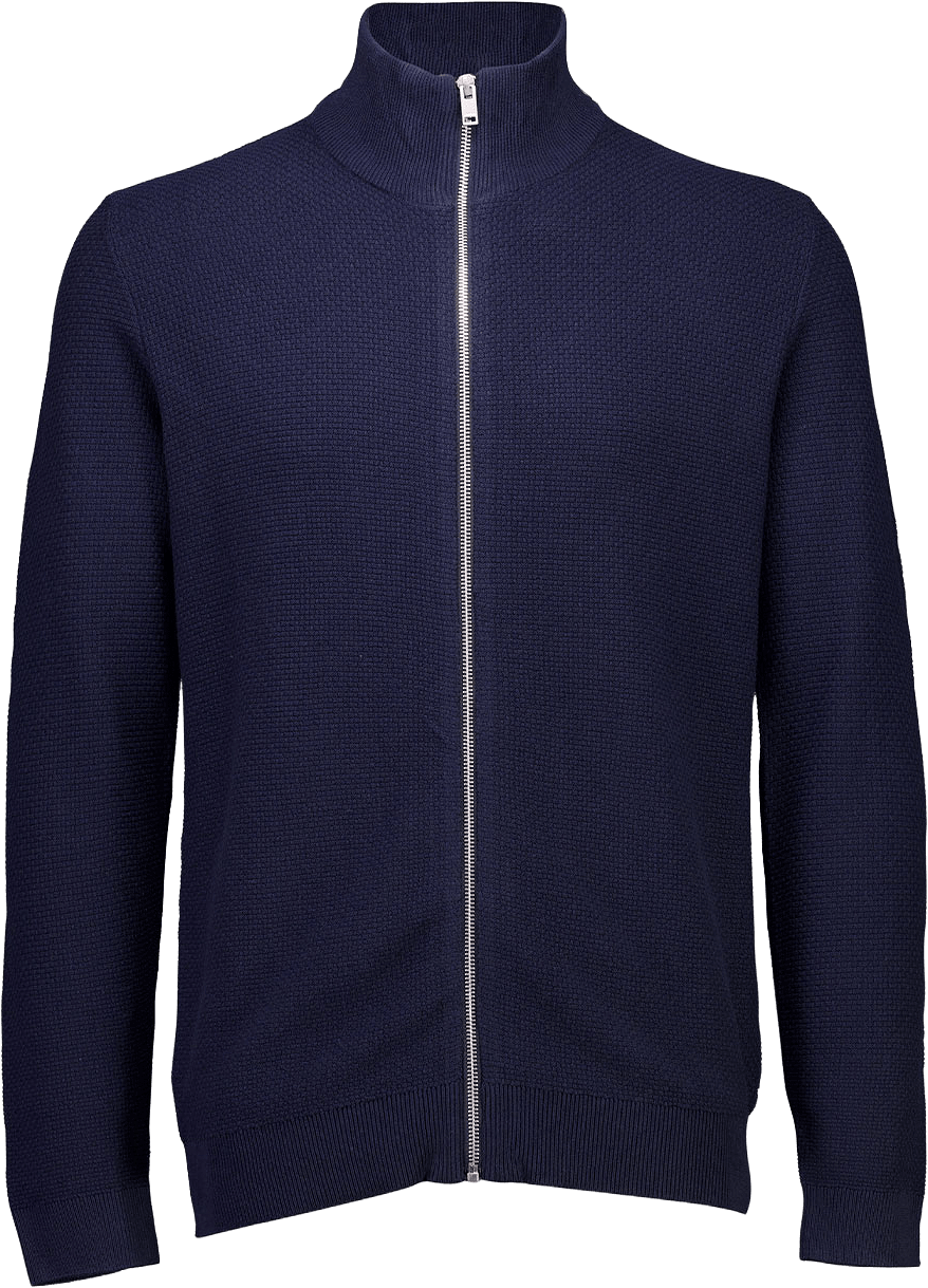 Lindbergh Recycle structure knit zip cardigan Knit, från Lindbergh, i färgen Navy.