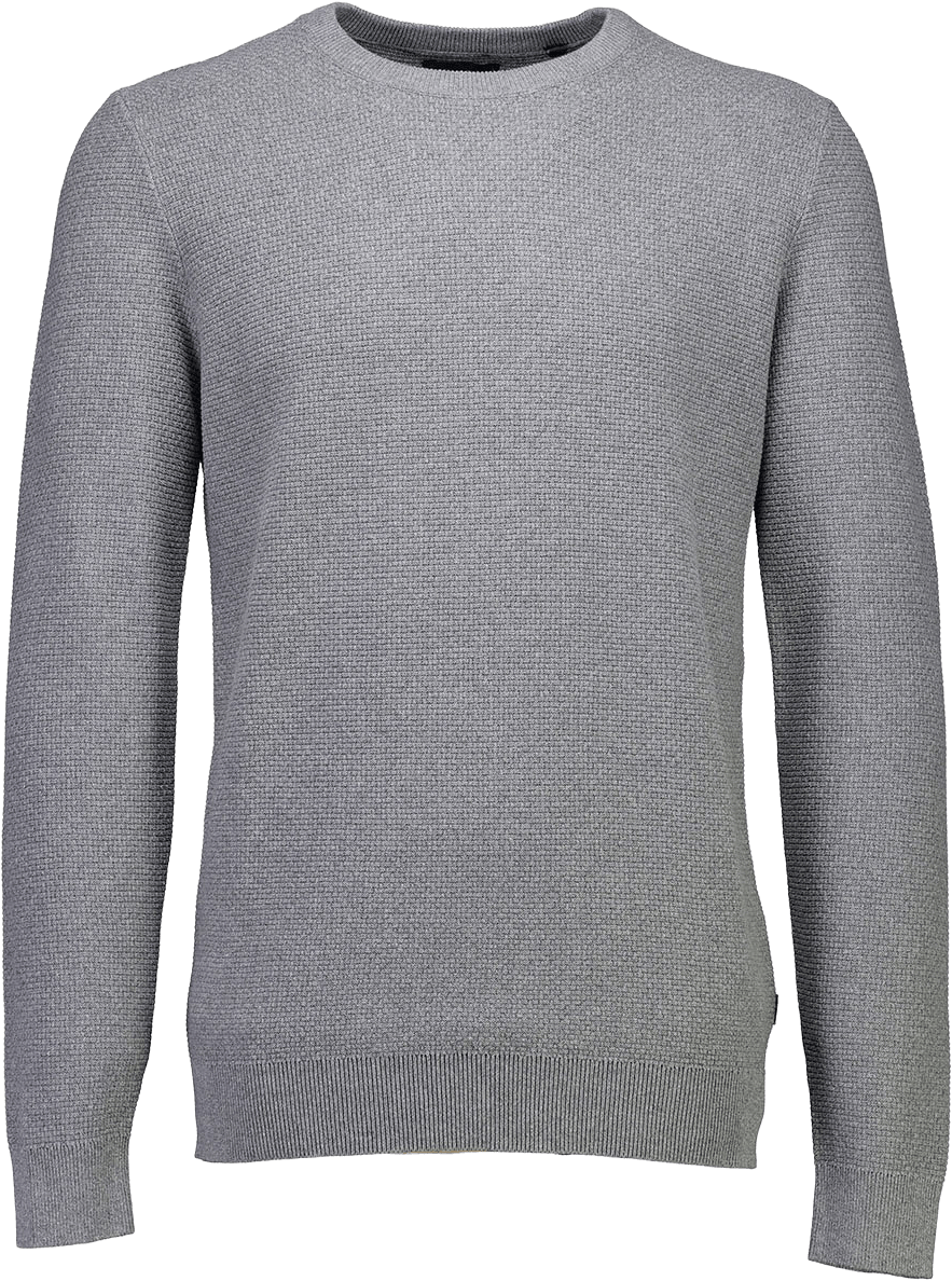 Lindbergh Recycle structure knit jumper Knit, från Lindbergh, i färgen Dk Grey.