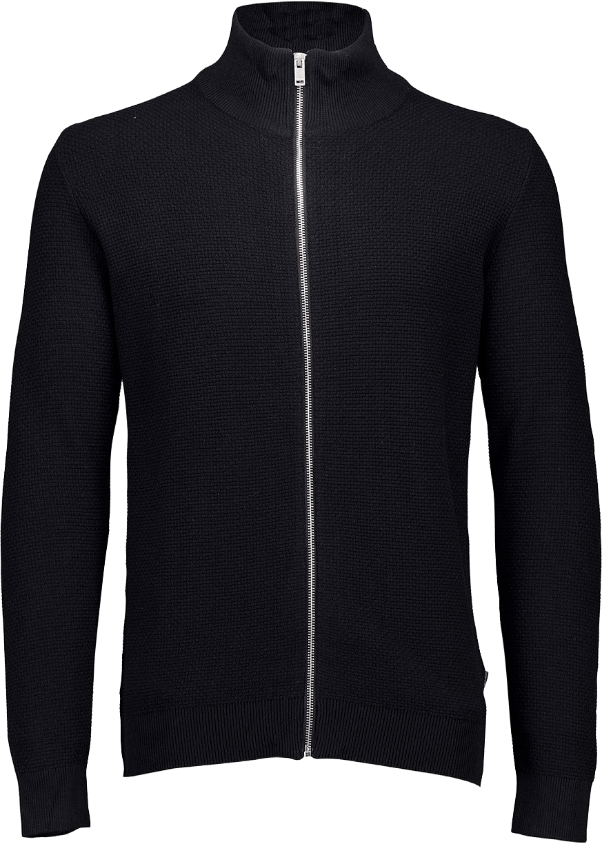 Lindbergh Recycle structure knit zip cardigan Knit, från Lindbergh, i färgen Black.