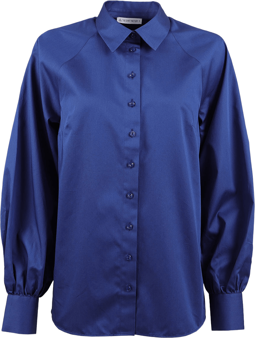 Skjorta Louise Cotton Poplin, från The Shirt Factory, i färgen M.blue.