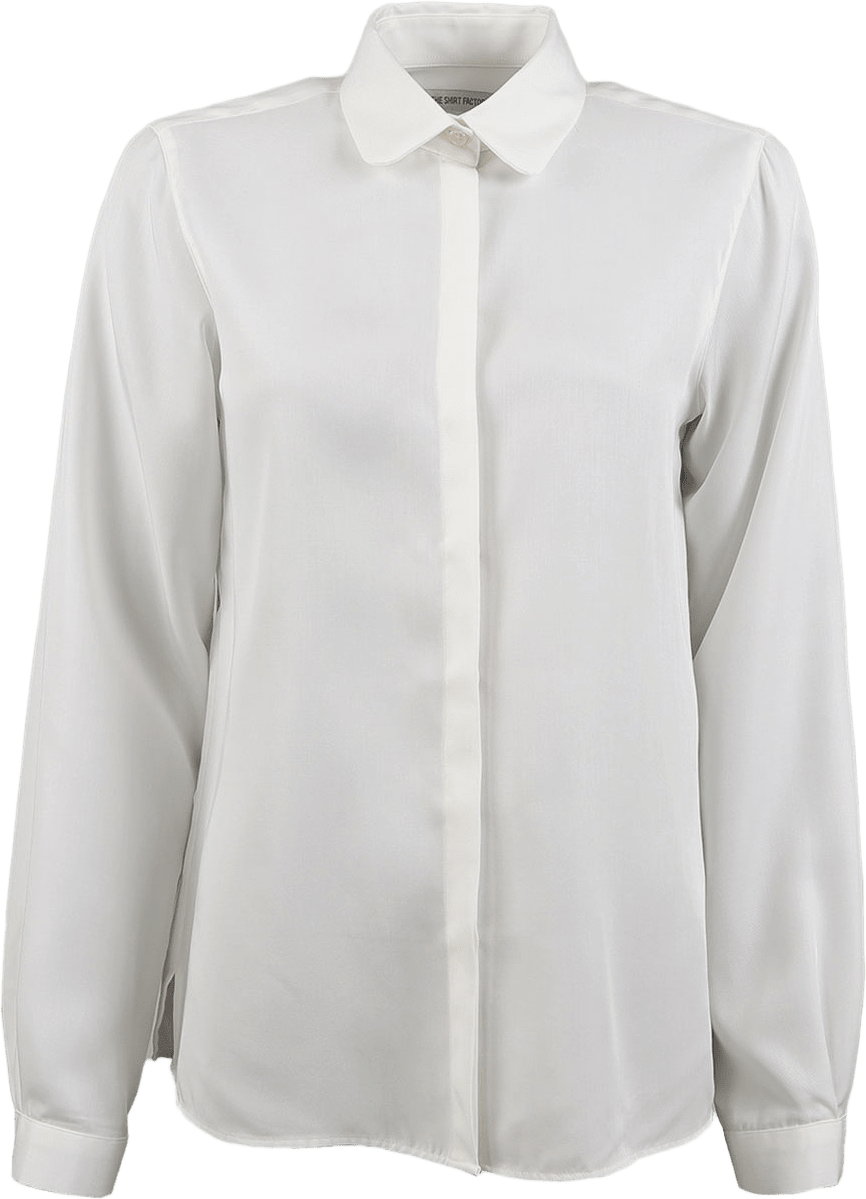 Blus Gina Noble Tencel, från The Shirt Factory, i färgen White.